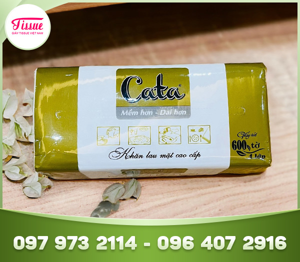 Khăn rút cao cấp 4 lớp CATA 600 tờ